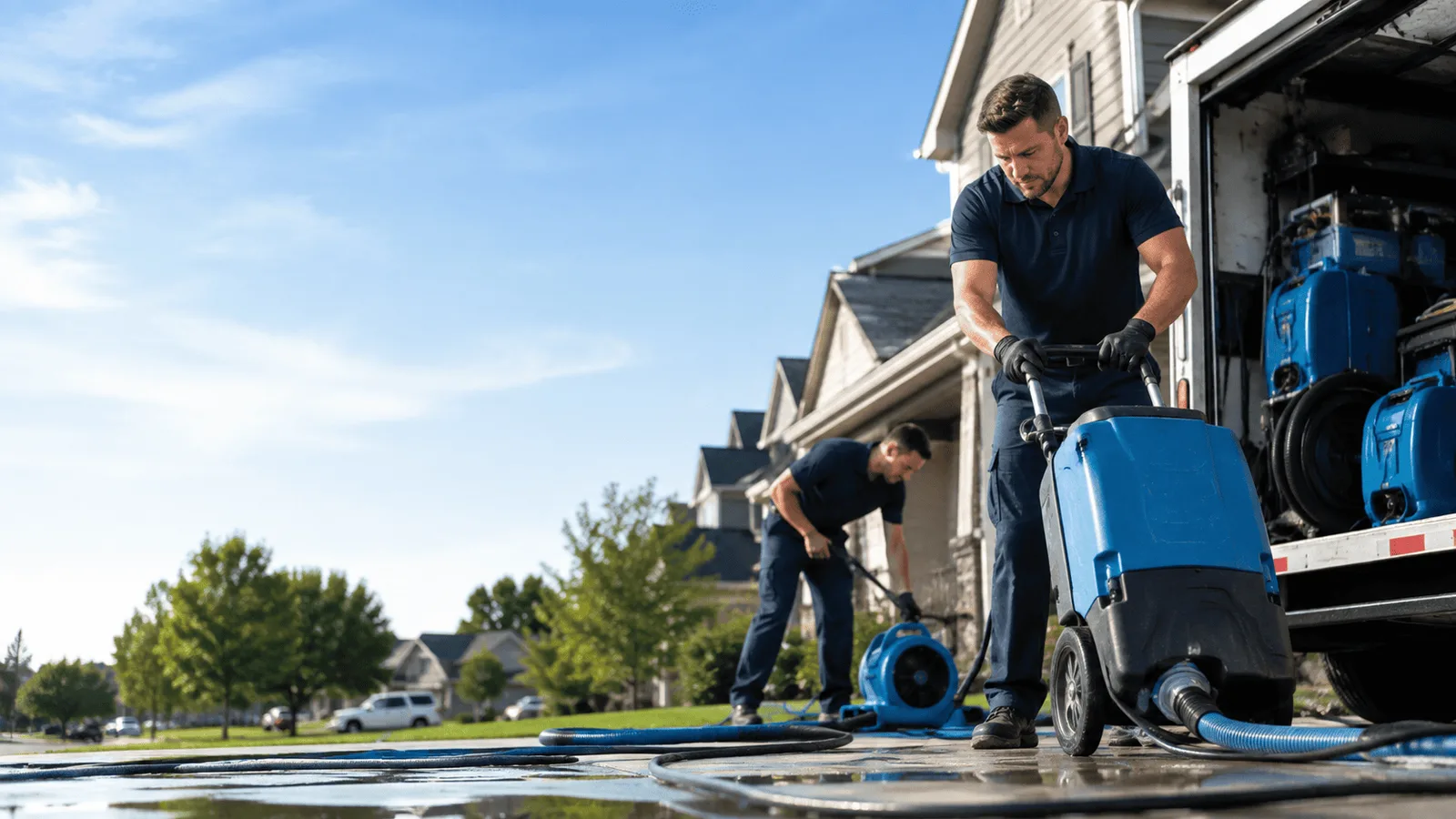 Dehumidification being performed in Hot Springs Village, AR